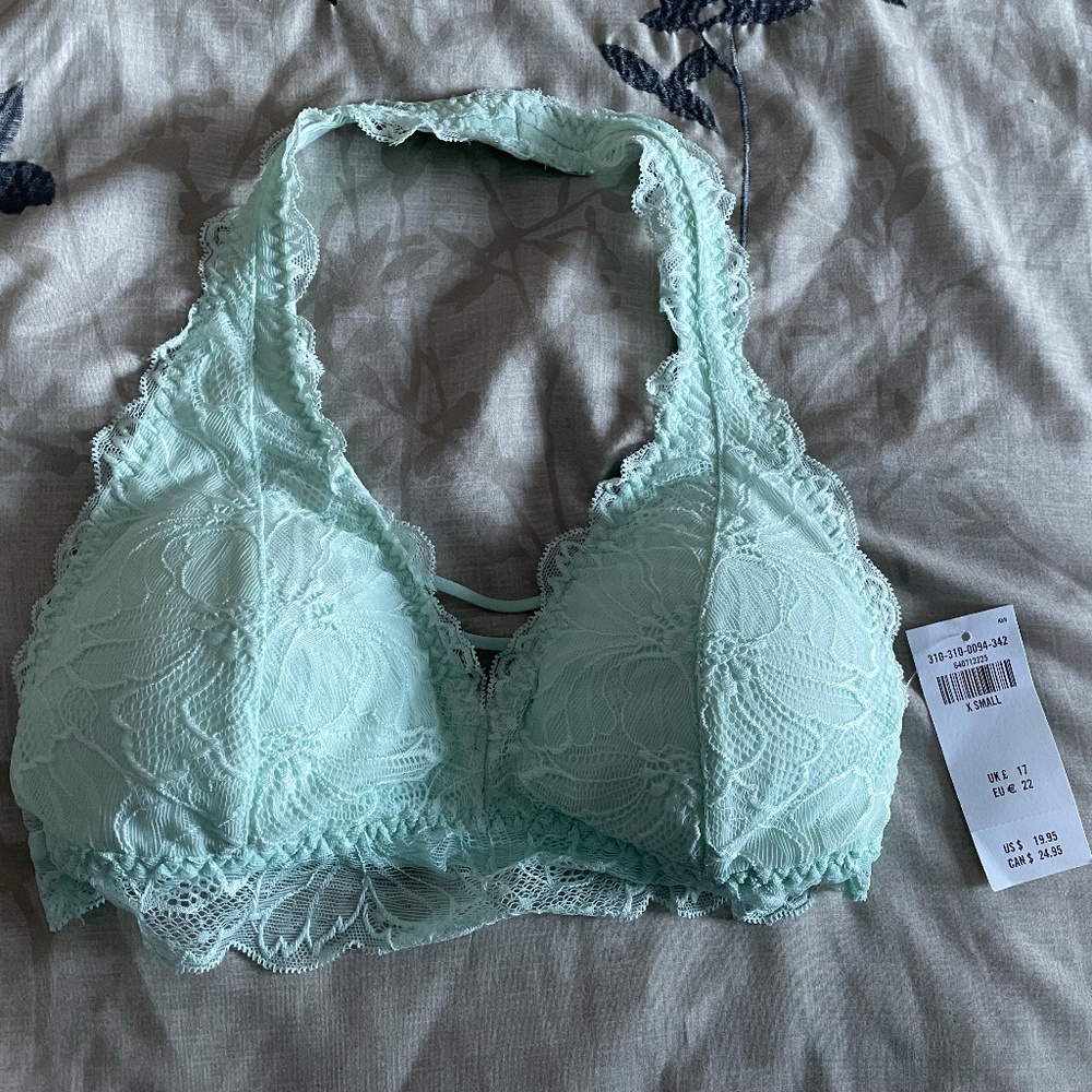XS Gilly Hicks Light Teal/Green Bralette New with Tags!